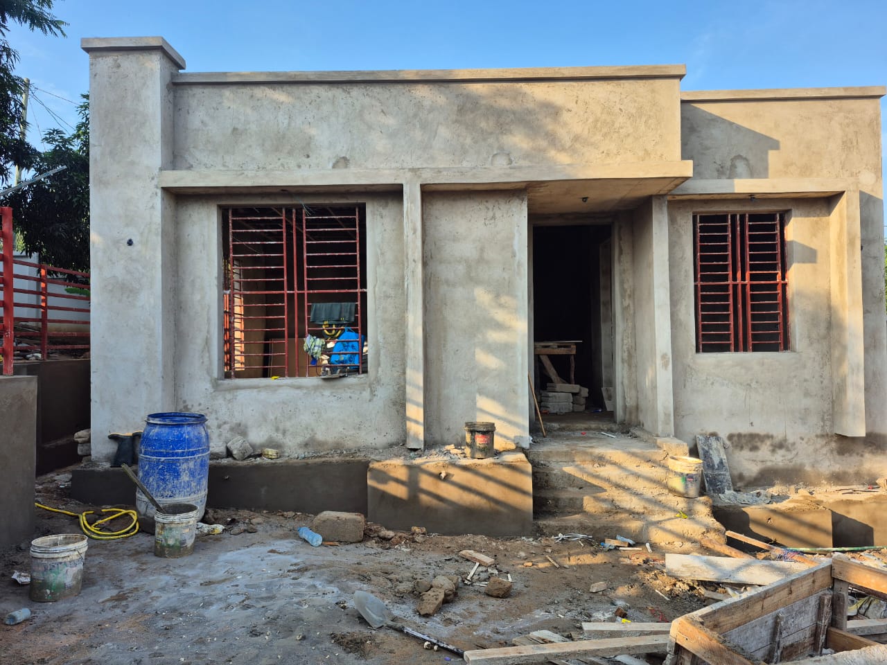 Structural works progressing on site